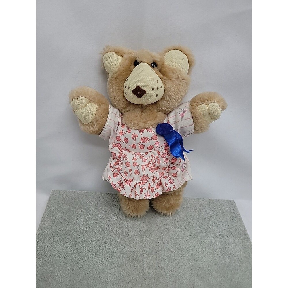 Vintage Furskins Hattie Bear Mini Teddy Bear Doll Wendy's 1986 7" Stuffed Plush